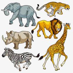 非洲野生动物手绘非洲野生动物高清图片