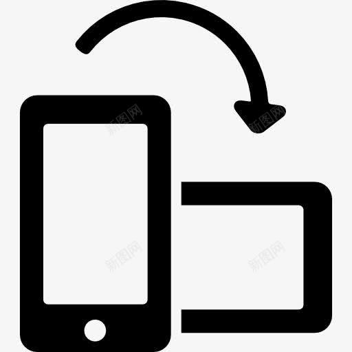 旋转手机从垂直到水平位置图标png_新图网 https://ixintu.com 位置 变化 垂直 工具 工具和用具 手机套 改变 旋转 水平