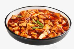 嫩豆腐红色麻婆豆腐料理高清图片