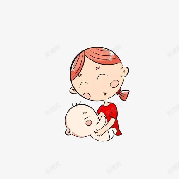喝母乳的宝宝png免抠素材_新图网 https://ixintu.com 喝奶的宝宝 喝母乳的宝宝 妈妈 妈妈抱宝宝漫画 小婴儿 母乳喂养