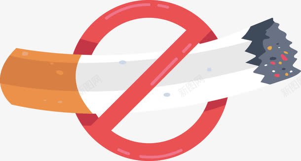 香烟和禁止标志卡通png免抠素材_新图网 https://ixintu.com nosmoking 世界无烟日 停止 卡通 危险 吸烟 拒绝卡通 无烟日 标志 烟头 烟草 禁止标志 警告 香烟