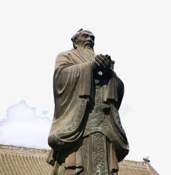北京孔庙国子监孔子塑像素材