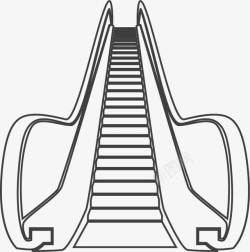 自动扶梯公共场所手扶梯图标高清图片
