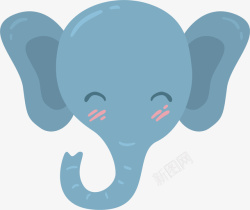 蓝色耳朵蓝色大耳朵大象高清图片