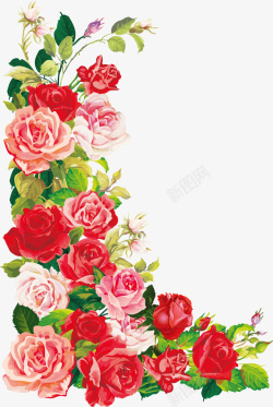 玫瑰花卡片精美玫瑰矢量图高清图片