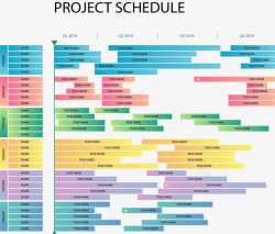 项目管理表项目管理任务计划矢量图高清图片