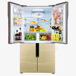 冰箱蔬菜打开的冰箱高清图片