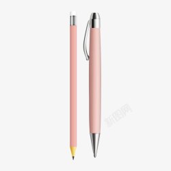 粉红铅笔签字笔圆珠笔素材