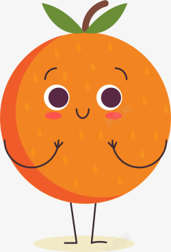 水彩眼睛水彩可爱的橙子矢量图高清图片