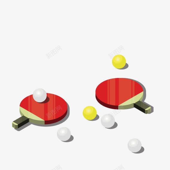 乒乓球运动png免抠素材_新图网 https://ixintu.com 兵乓球 球拍 运动