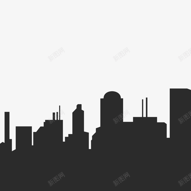 城市剪影png免抠素材_新图网 https://ixintu.com 代表物 剪纸 城市剪影 城市标志 建筑物 手绘图