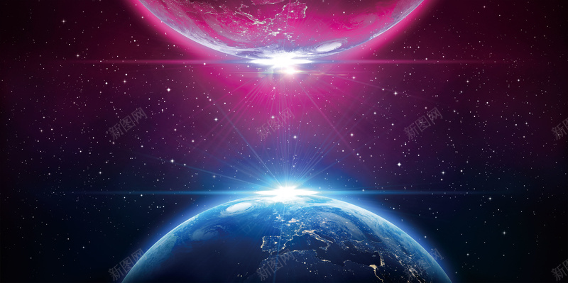 大气星球碰撞紫色背景jpg设计背景_新图网 https://ixintu.com 壮丽 大气 太空 宇宙 星球 真空 碰撞 紫色 红色 背景 蓝色 银河 闪耀