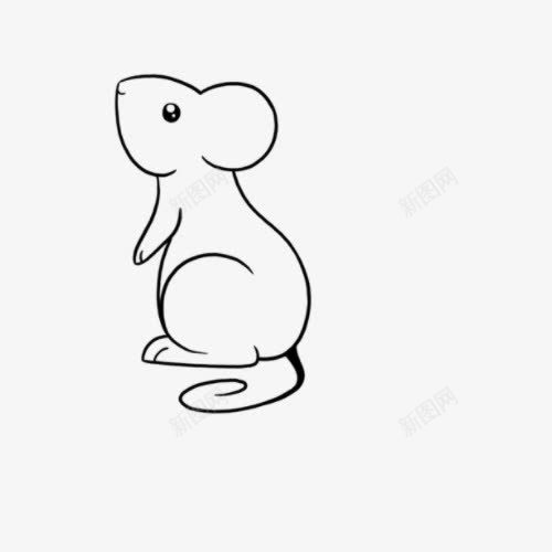 老鼠png免抠素材_新图网 https://ixintu.com 仰望 动物 坐在火车的老鼠 白色 简笔画 老鼠