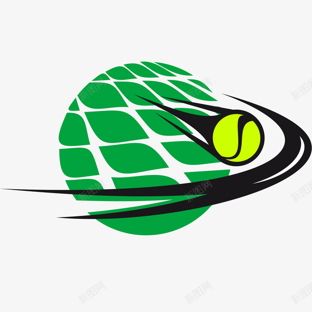 绿色网球图标png_新图网 https://ixintu.com 体育器材 免抠PNG 图标 绿色网球图标设计 网球 网球公开赛 运动