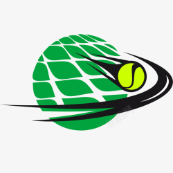 网球器材绿色网球图标高清图片