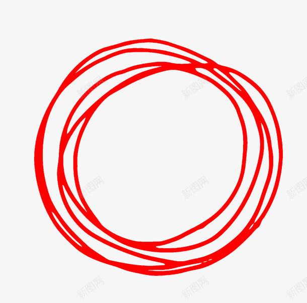 手绘线圈png免抠素材_新图网 https://ixintu.com PNG 元素 圆圈 圈圈 手绘 手绘红圈 红圈 红色