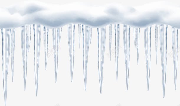 寒冷的冰凌柱png免抠素材_新图网 https://ixintu.com 冰块 卡通 白色 透明