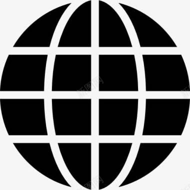 地球标志网格图标图标