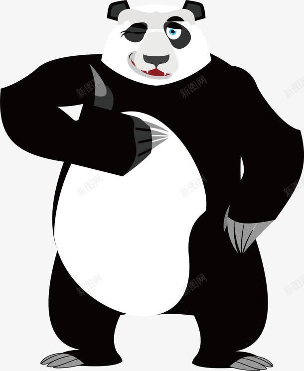 拍胸口的熊猫png免抠素材_新图网 https://ixintu.com 做保证 卡通熊猫 大熊猫 拍胸脯 熊猫 矢量png