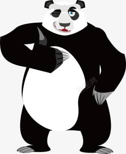 胸口拍胸口的熊猫高清图片