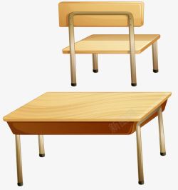 课桌椅子实物装饰高清图片
