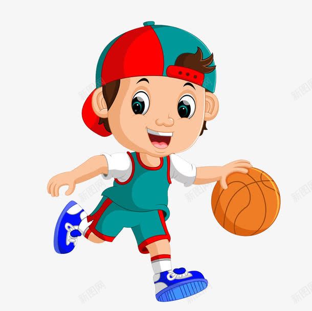 打篮球的小男孩png免抠素材_新图网 https://ixintu.com PNG图形 卡通 圆球 小男孩 帽子 篮球 装饰