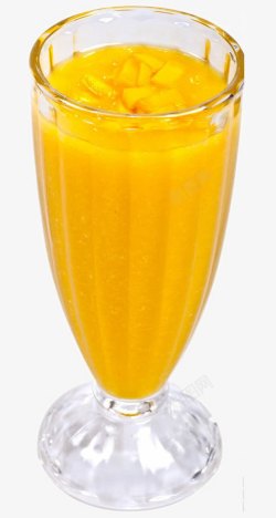 芒果汁儿玻璃杯装芒果茶高清图片