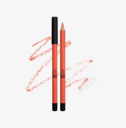 唇线笔现代橘红色3CE唇线笔高清图片