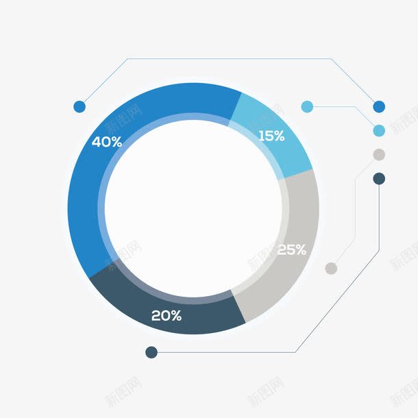 蓝色圆环数据png免抠素材_新图网 https://ixintu.com 分析 占比 圆环 数据 百分比 蓝色 行情 趋势