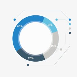 蓝色圆环数据素材