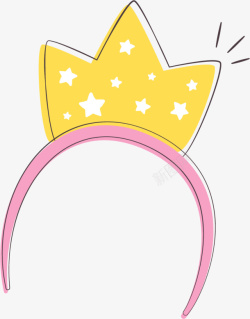 皇冠装饰粉色头环素材
