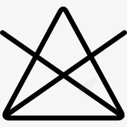 衣服标志洗衣选择象征一个三角形交叉图标高清图片