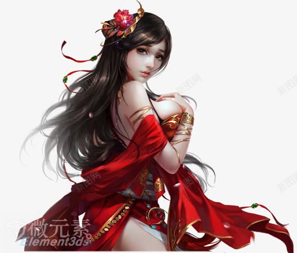 大胸3D红衣美女png免抠素材_新图网 https://ixintu.com 3d 大奶 红衣 美女