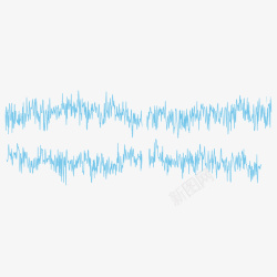 超声波蓝色波浪不规则矢量图素材