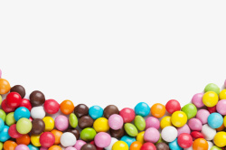 糖果颗粒一堆圆形彩色糖果实物高清图片