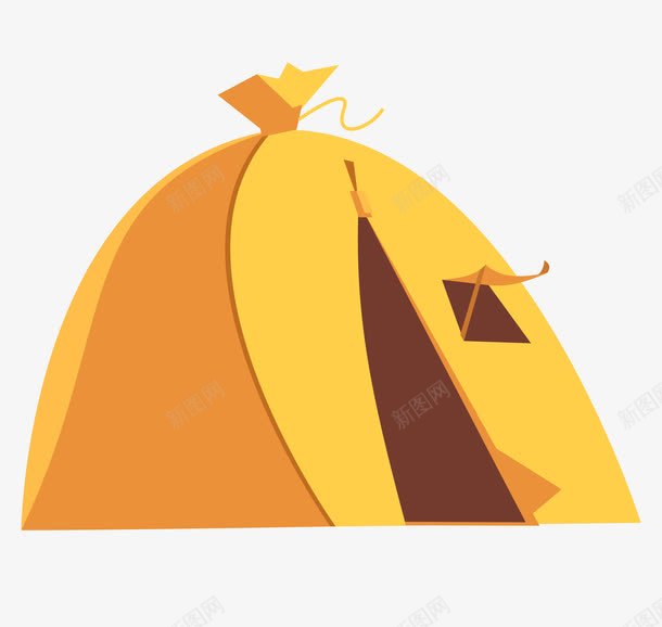 黄色的卡通野外帐篷png免抠素材_新图网 https://ixintu.com 住宿 卡通手绘 帐篷 野外必备 野营 黄色