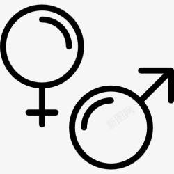女孩femenine性别图标高清图片
