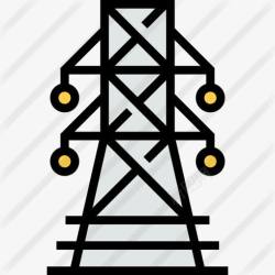 电力线电塔图标高清图片