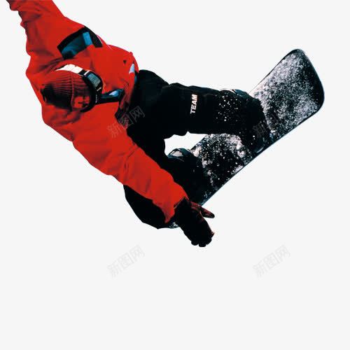 滑雪的人png免抠素材_新图网 https://ixintu.com 滑雪板 红色帽子 运动 雪橇