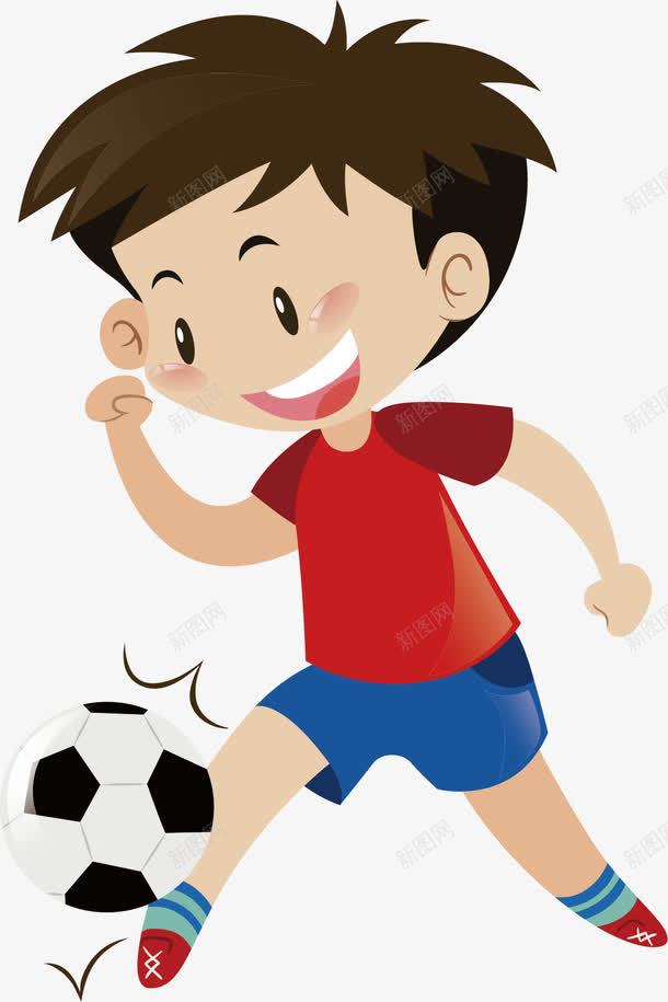 踢足球的少年png免抠素材_新图网 https://ixintu.com 球员 矢量素材 足球少年 踢足球 青少年足球