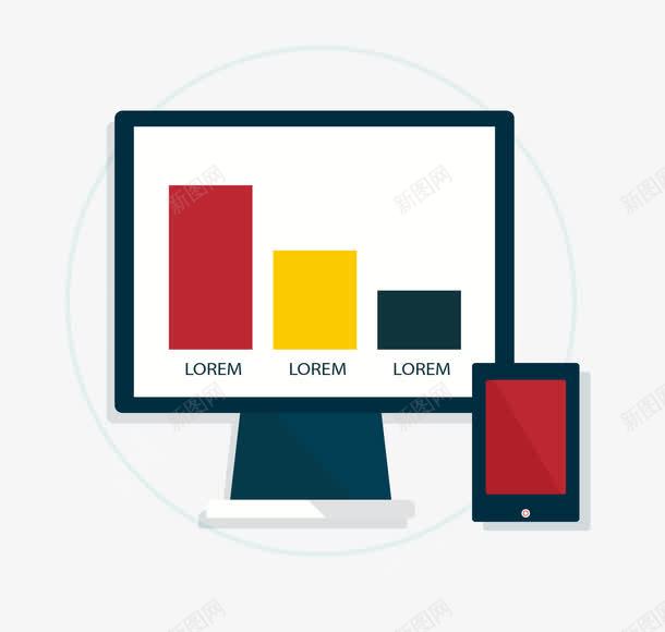 数据分析png免抠素材_新图网 https://ixintu.com iPad 办公 扁平化 手机 放大镜 数据分析 电脑 科技 网络