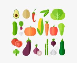 茄子豆角蔬菜图标高清图片