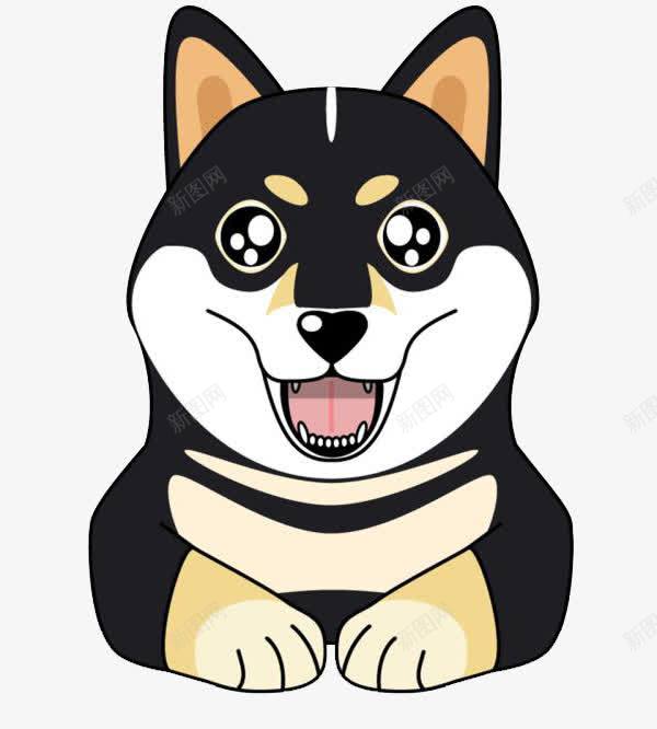 大眼睛的小狗png免抠素材_新图网 https://ixintu.com 卡通 卡通柴犬 可爱的 大眼睛 小狗 手绘 简笔 黑色的