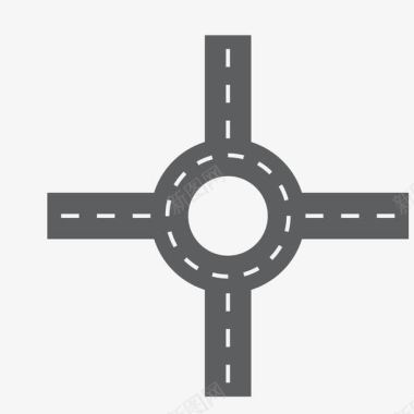灰色公路十字路口图标图标
