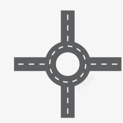 灰色公路灰色公路十字路口图标高清图片