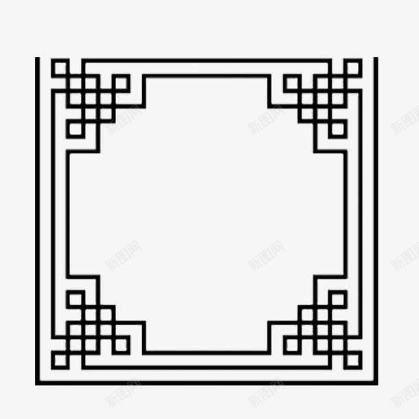 好看的边框png免抠素材_新图网 https://ixintu.com 回形纹 相框 花边 装饰 边角