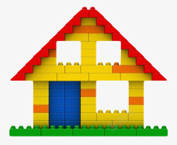 房屋质量玩别墅塑料积木实物高清图片