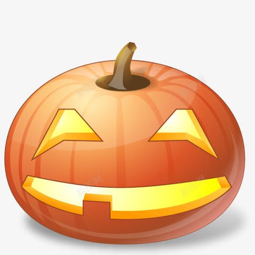 微笑南瓜远景万圣节图标png_新图网 https://ixintu.com Smile pumpkin 南瓜 微笑