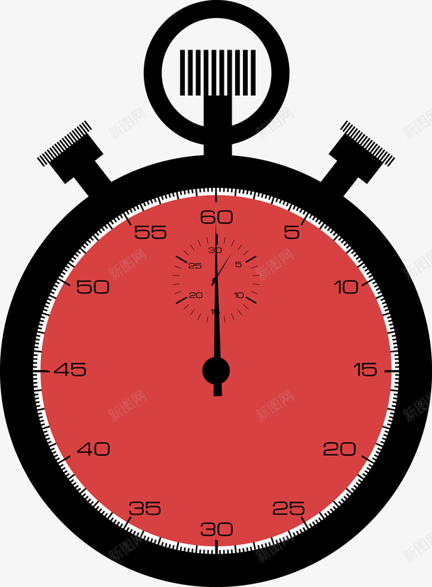 红色秒表矢量图图标eps_新图网 https://ixintu.com 分秒必争 分针 图标 圆形定时器图标矢量图 定时器 怀表 时针 时间 秒表 计时 钟表 矢量图