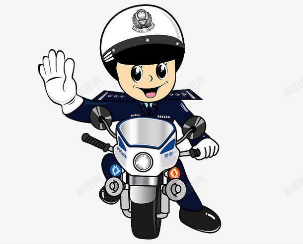 骑摩托的警察png免抠素材_新图网 https://ixintu.com 可爱的警察 禁止通行 警车 遵纪守法